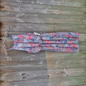 Japna Size Large Sleeveless Dress with Pink and Blue Accents New With Tags